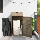 opbevaringsskab til haven 55x55x111 cm polyrattan beige