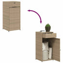 opbevaringsskab til haven 55x55x111 cm polyrattan beige