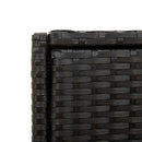 opbevaringsskab til haven 105x55x113 cm polyrattan sort