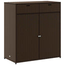 opbevaringsskab til haven 105x55x113 cm polyrattan brun