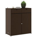 opbevaringsskab til haven 105x55x113 cm polyrattan brun