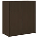 opbevaringsskab til haven 105x55x113 cm polyrattan brun