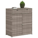 opbevaringsskab til haven 105x55x113 cm polyrattan grå