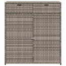 opbevaringsskab til haven 105x55x113 cm polyrattan grå