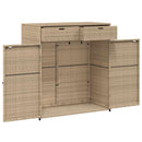 opbevaringsskab til haven 105x55x113 cm polyrattan grå