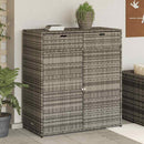 opbevaringsskab til haven 105x55x113 cm polyrattan grå