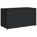 opbevaringsskab til haven 110x55x60,5 cm polyrattan sort