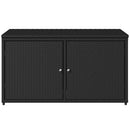 opbevaringsskab til haven 110x55x60,5 cm polyrattan sort