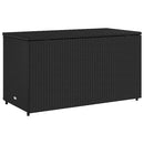 opbevaringsskab til haven 110x55x60,5 cm polyrattan sort