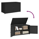 opbevaringsskab til haven 110x55x60,5 cm polyrattan sort