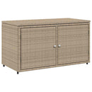 opbevaringsskab til haven 110x55x60,5 cm polyrattan beige