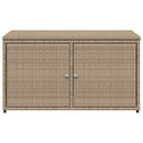 opbevaringsskab til haven 110x55x60,5 cm polyrattan beige
