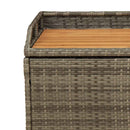 opbevaringsbænk 100x50x52 cm polyrattan og akacietræ grå