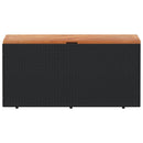 opbevaringsboks til haven 110x50x54 cm polyrattan akacie sort