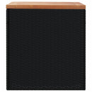 opbevaringsboks til haven 110x50x54 cm polyrattan akacie sort