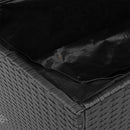 opbevaringsboks til haven 110x50x54 cm polyrattan akacie sort