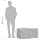 opbevaringsboks til haven 110x50x54 cm polyrattan akacie sort