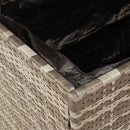 opbevaringsboks til haven 110x50x54 cm polyrattan akacietræ grå