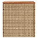 opbevaringsboks til haven 110x50x54 cm polyrattan akacie beige