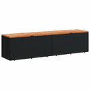 opbevaringsboks til haven 220x50x54 cm polyrattan akacie sort