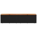 opbevaringsboks til haven 220x50x54 cm polyrattan akacie sort
