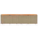 opbevaringsboks til haven 220x50x54 cm polyrattan akacie beige