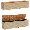 opbevaringsboks til haven 220x50x54 cm polyrattan akacie beige