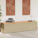 opbevaringsboks til haven 220x50x54 cm polyrattan akacie beige