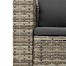 sofasæt 5 dele med hynder polyrattan akacietræ grå