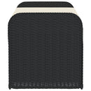 opbevaringsbænk med hynde 115x51x52 cm polyrattan sort