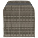 opbevaringsbænk med hynde 115x51x52 cm polyrattan grå