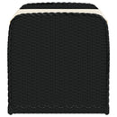 opbevaringsbænk med hynde 80x51x52 cm polyrattan sort