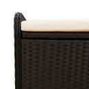 opbevaringsbænk med hynde 80x51x52 cm polyrattan sort