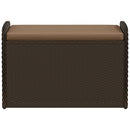opbevaringsbænk med hynde 80x51x52 cm polyrattan brun
