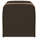 opbevaringsbænk med hynde 80x51x52 cm polyrattan brun
