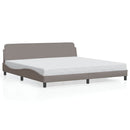 sengeramme Dover 200x200 cm stof gråbrun