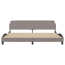sengeramme Dover 200x200 cm stof gråbrun