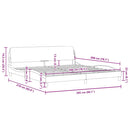 sengeramme Dover 200x200 cm stof gråbrun