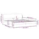 sengeramme Dover 200x200 cm stof cremefarvet