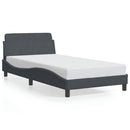 sengeramme Dover 100x190 cm velour mørkegrå