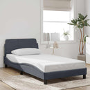 sengeramme Dover 100x190 cm velour mørkegrå
