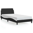 sengeramme Dover 100x190 cm kunstlæder sort og hvid