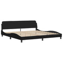 sengeramme Dover 193x203 cm velour sort