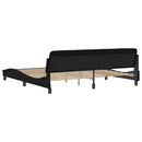 sengeramme Dover 193x203 cm velour sort