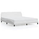 sengeramme Dover 152x203 cm kunstlæder hvid