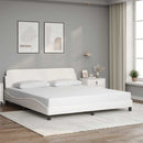 sengeramme Dover 152x203 cm kunstlæder hvid