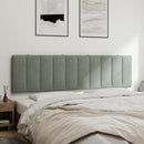 gavlpude Hanko 180 cm velour lysegrå