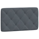 gavlpude 90 cm velour mørkegrå