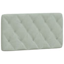 gavlpude 100 cm velour lysegrå