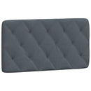 gavlpude 100 cm velour mørkegrå